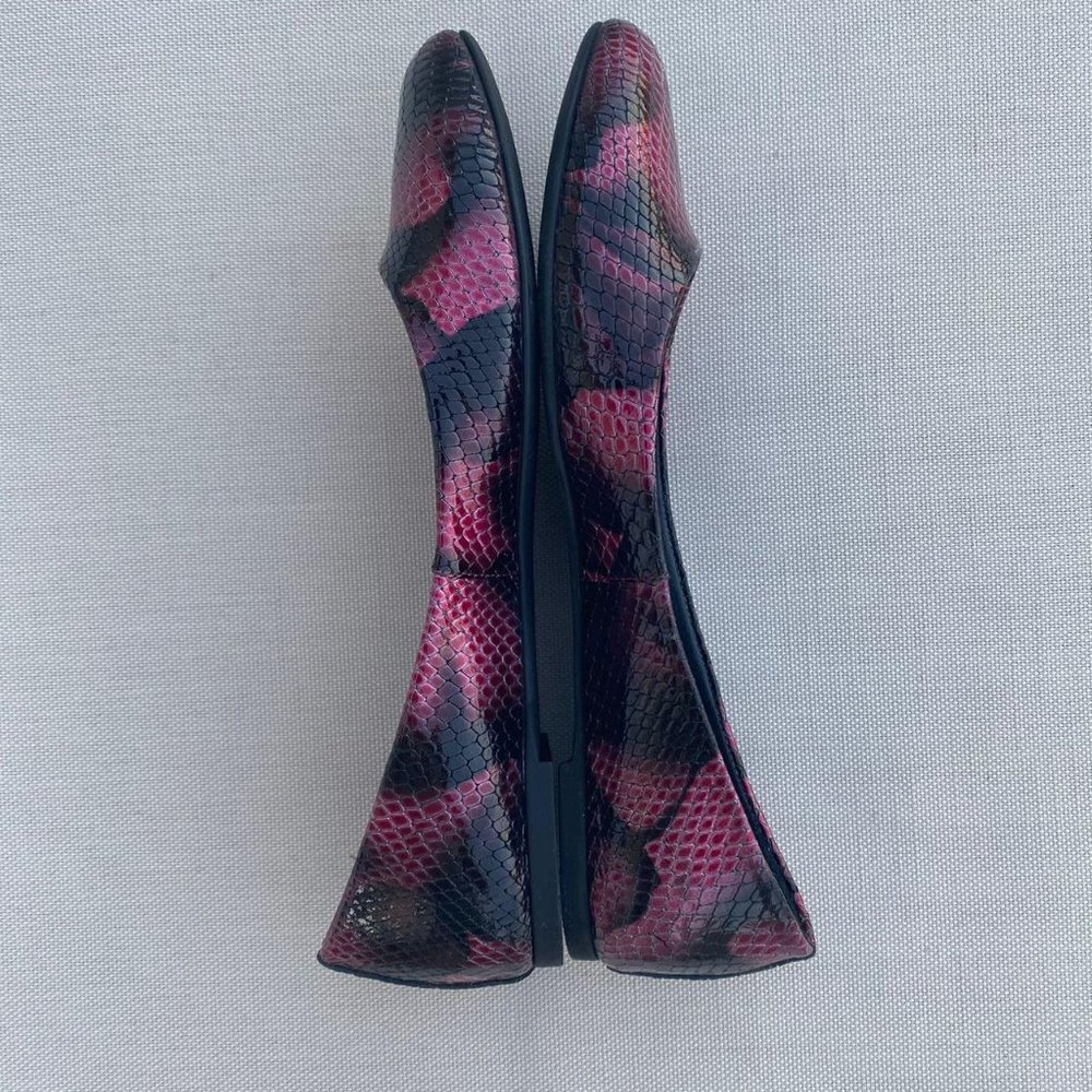 Cellini Python Print Pointed Ballet Flats - image 5